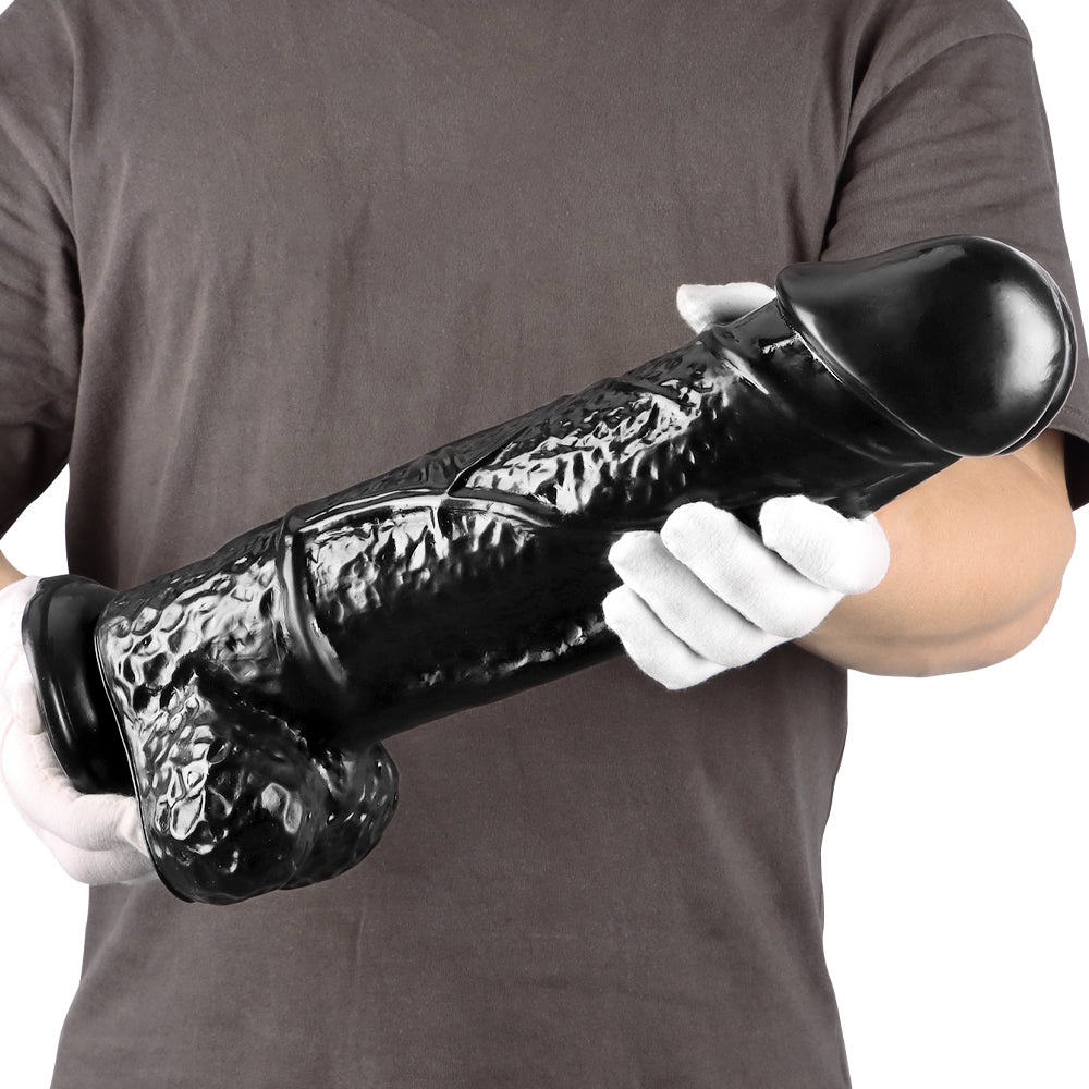 Big Black Dildo With Realistic Veins - Lovetoys wholesales shop
