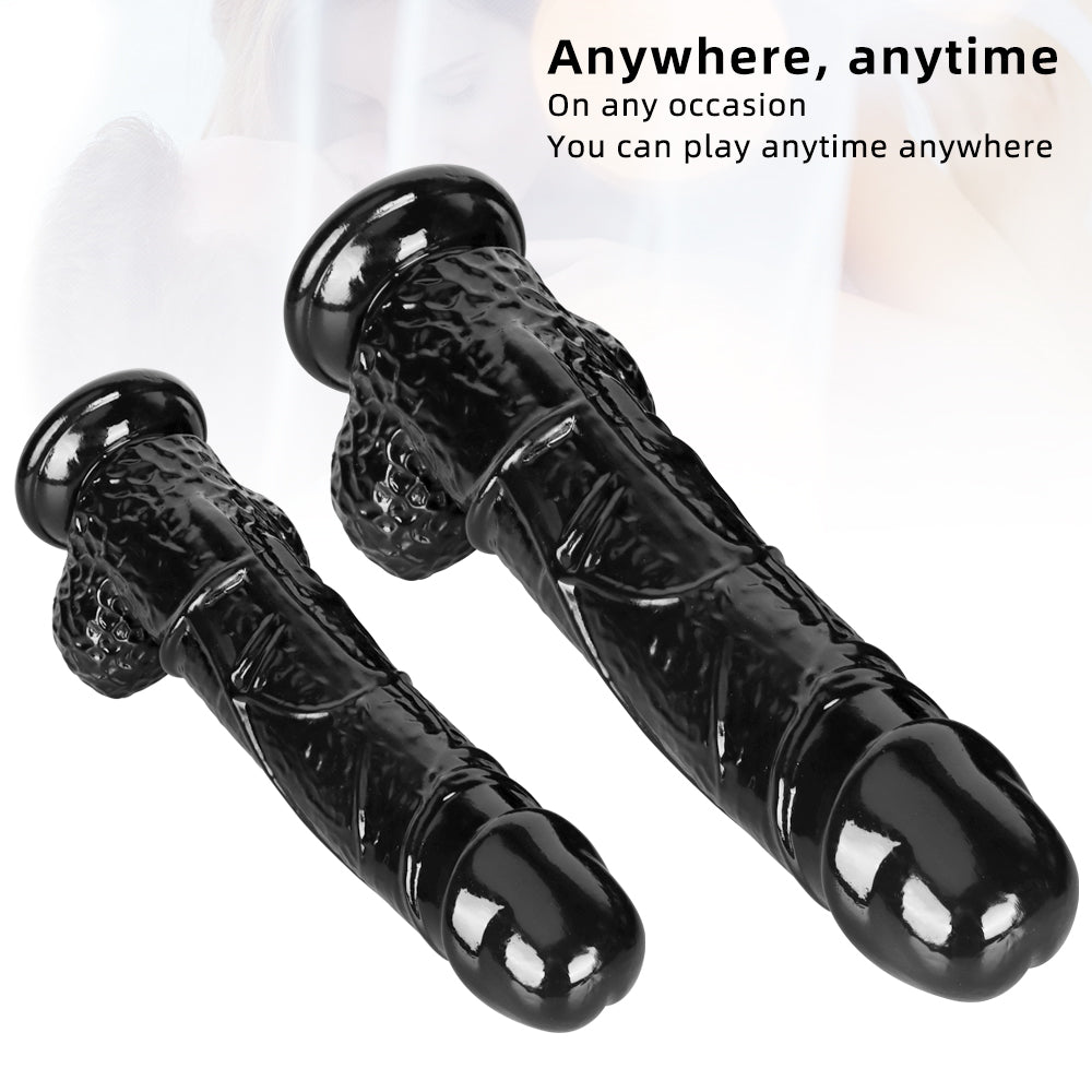 Big Black Dildo With Realistic Veins - Lovetoys wholesales shop
