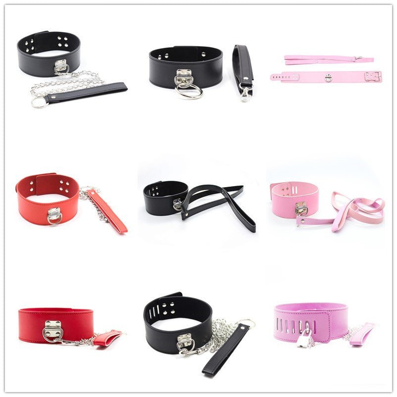 Binding flirting leather neck cover collar - Lovetoys wholesales shop