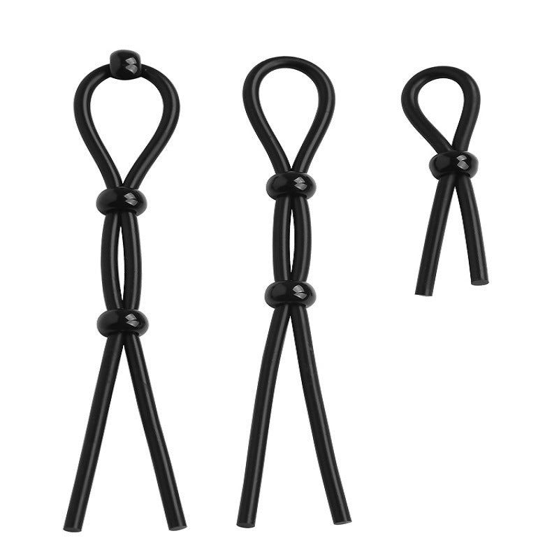 Black Adjustable Penis Tie Ring - Lovetoys wholesales shop