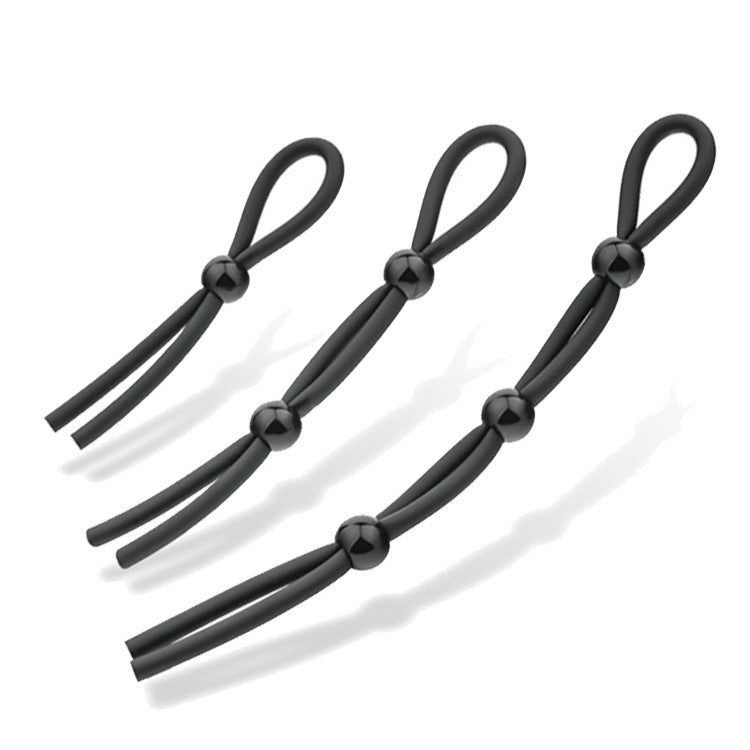 Black Adjustable Penis Tie Ring - Lovetoys wholesales shop