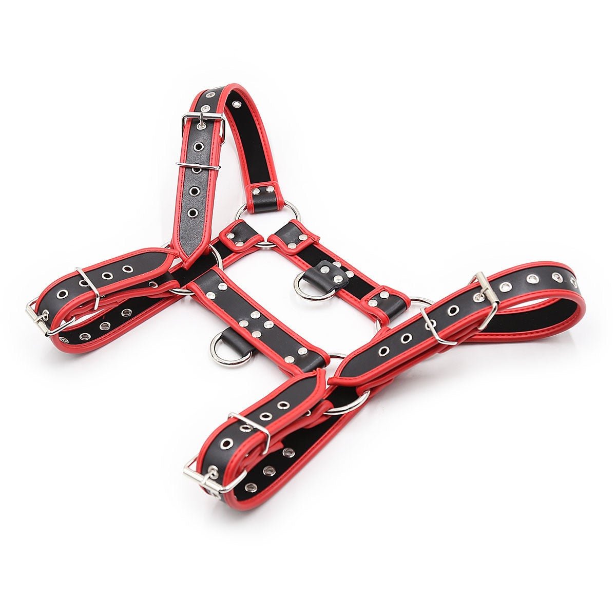 Black With Red Edge Chest Harness - Lovetoys wholesales shop