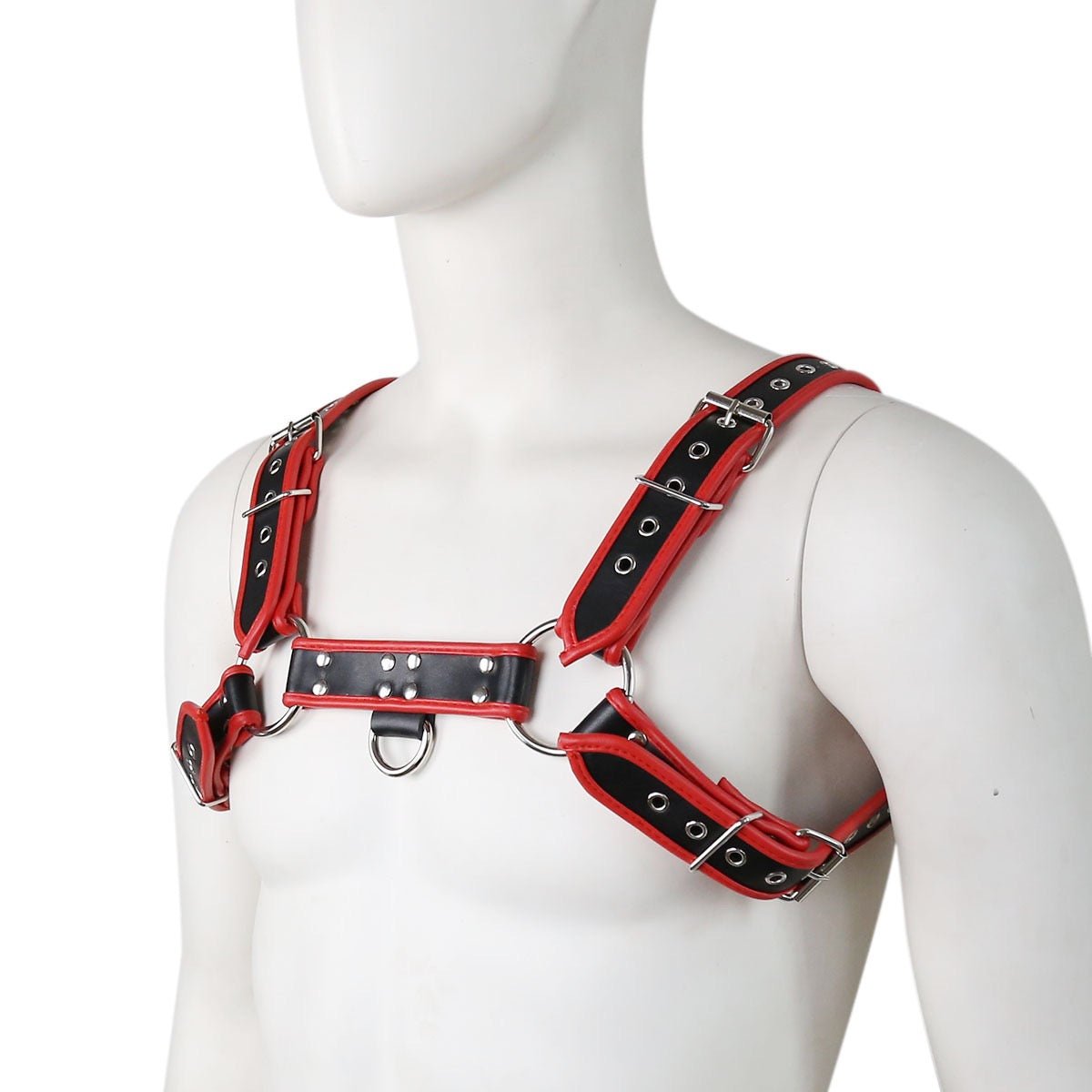 Black With Red Edge Chest Harness - Lovetoys wholesales shop
