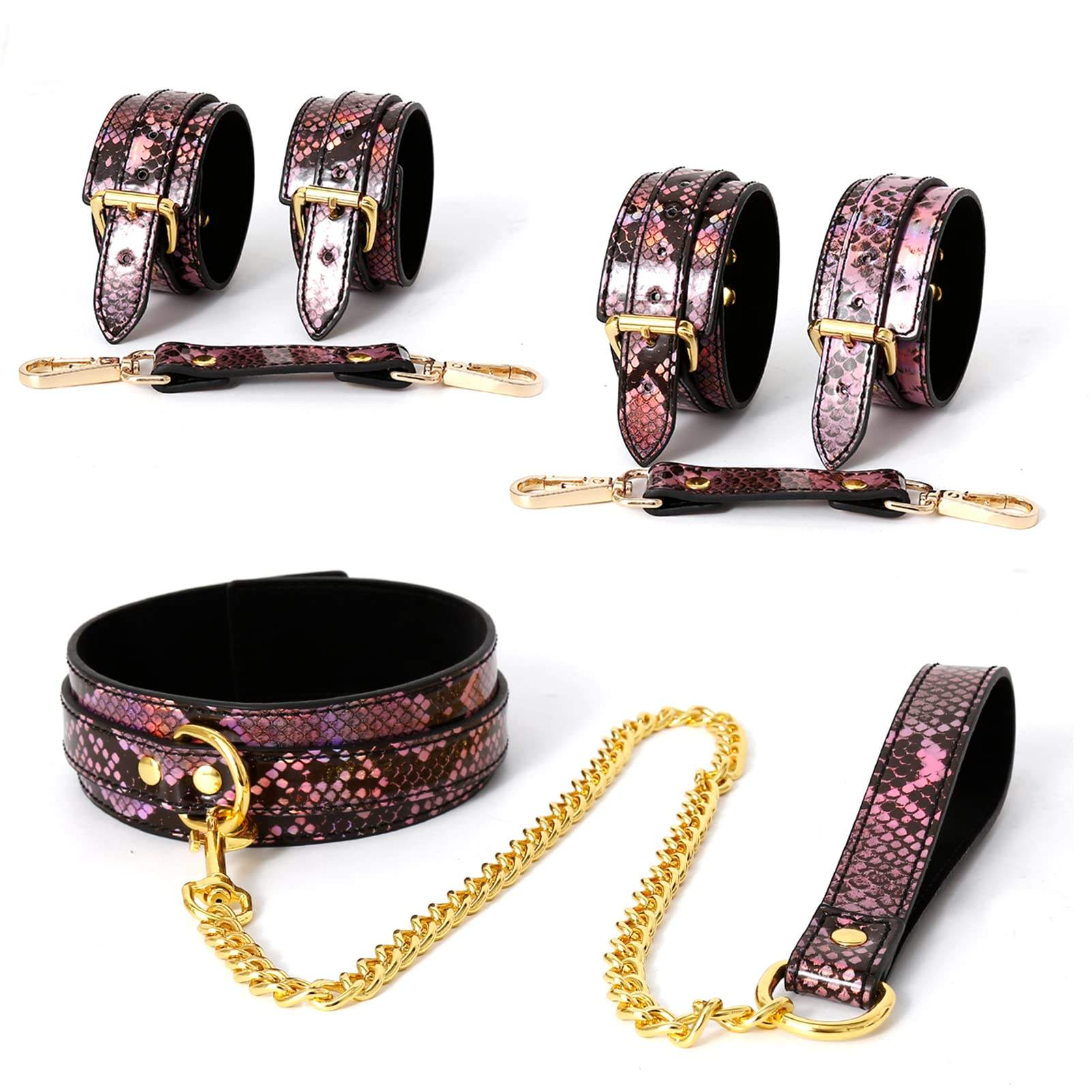 Bondage BDSM Kit Snake Pattern Fetish Adult Game Sex Bondage Restraints Sets - Lovetoys wholesales shop