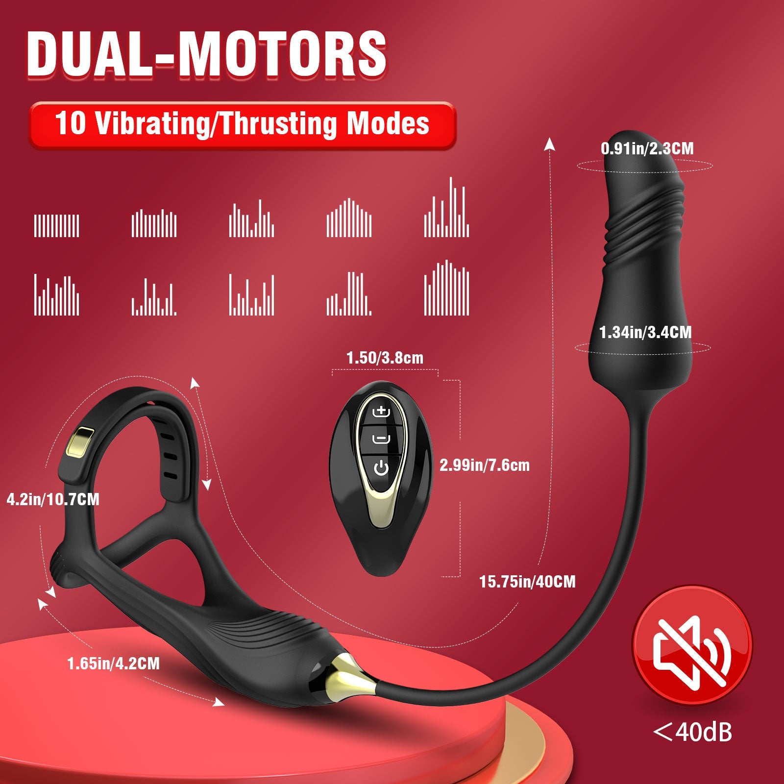 Buckle Cock Ring With Thrusting Butt Plug - Lovetoys wholesales shop