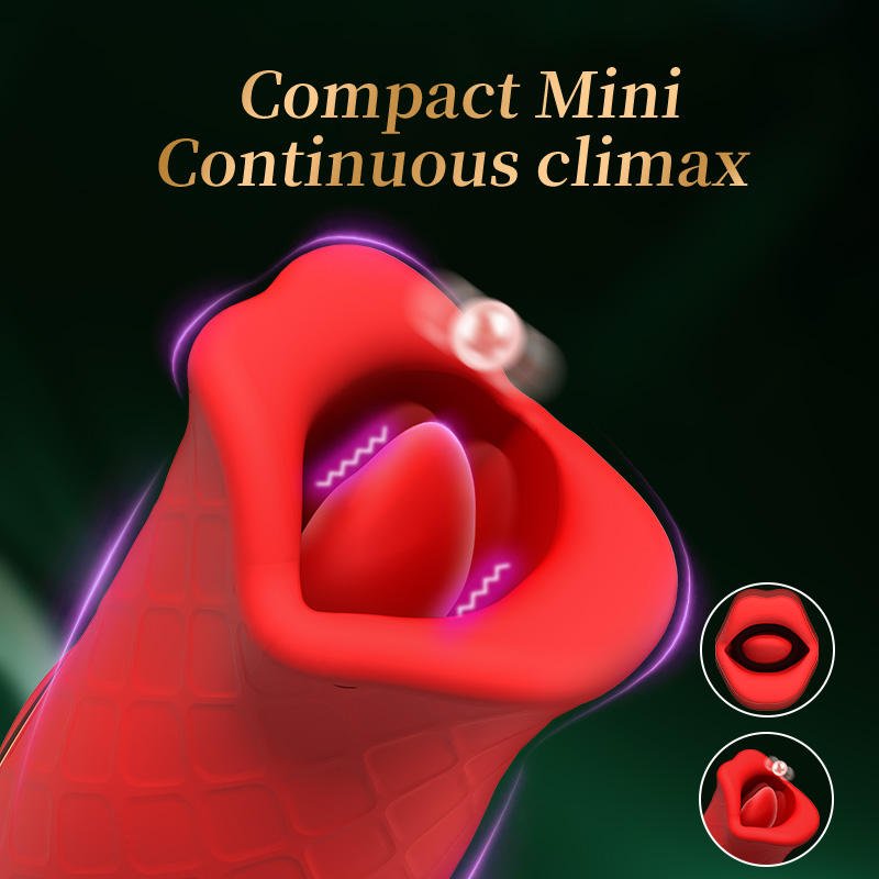 Clit Sucker Nipple Clitoral Stimulator Tongue Rose Vibrator - Lovetoys wholesales shop