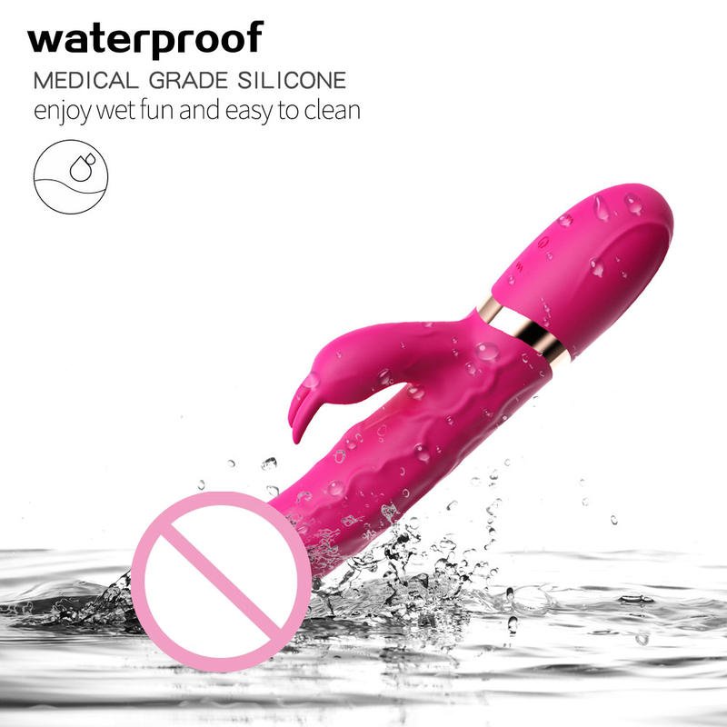 Clitoral Stimulation Masturbation Simulation Dildo Double Headed Rabbit Vibrator - Lovetoys wholesales shop