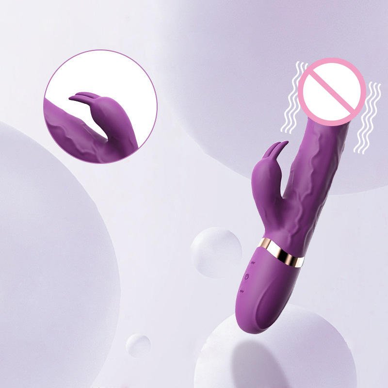 Clitoral Stimulation Masturbation Simulation Dildo Double Headed Rabbit Vibrator - Lovetoys wholesales shop