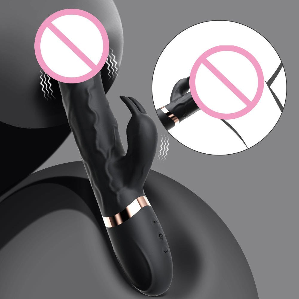 Clitoral Stimulation Masturbation Simulation Dildo Double Headed Rabbit Vibrator - Lovetoys wholesales shop