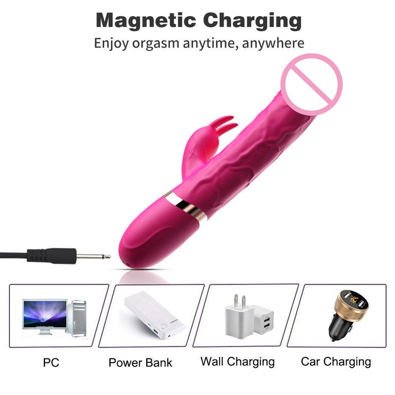 Clitoral Stimulation Masturbation Simulation Dildo Double Headed Rabbit Vibrator - Lovetoys wholesales shop