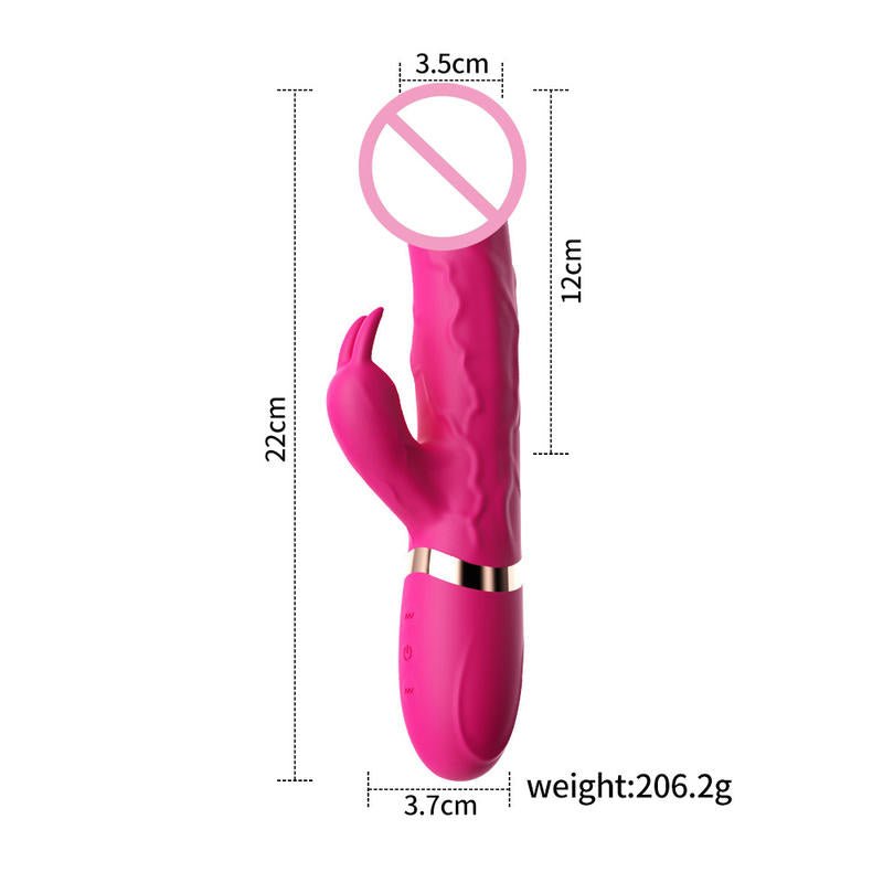 Clitoral Stimulation Masturbation Simulation Dildo Double Headed Rabbit Vibrator - Lovetoys wholesales shop