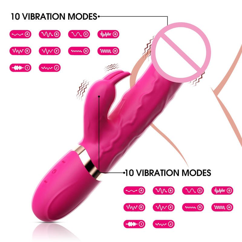 Clitoral Stimulation Masturbation Simulation Dildo Double Headed Rabbit Vibrator - Lovetoys wholesales shop