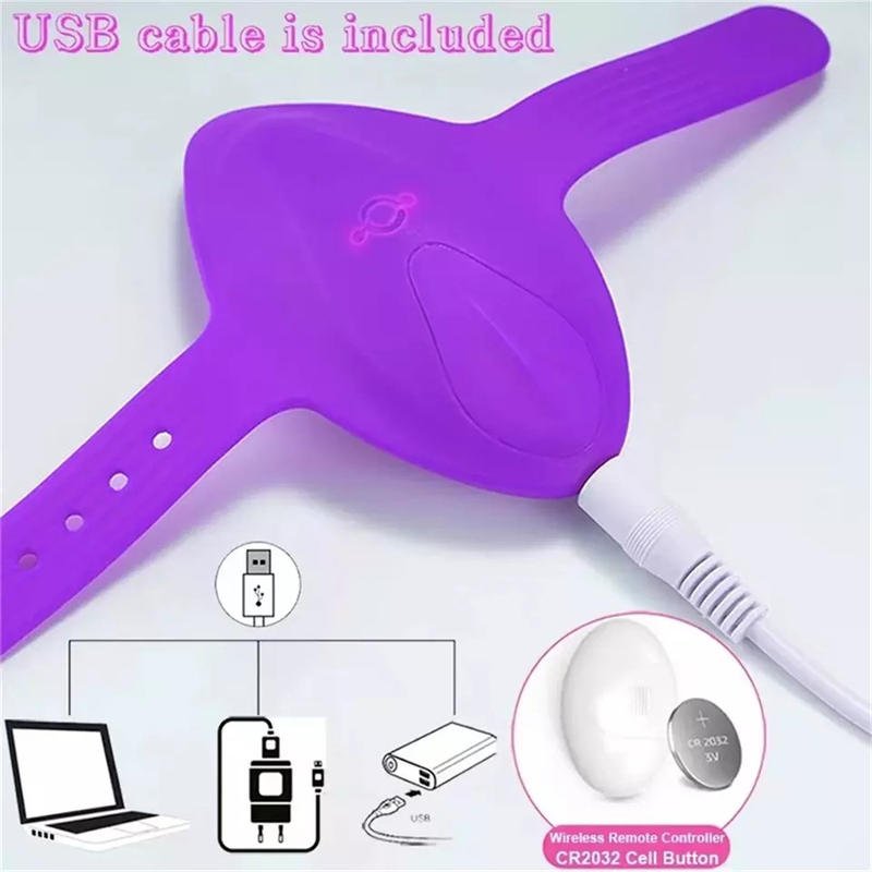 Clitoral Stimulator Wearable Panties Vibrating Women Sex Toys Butterfly Vibrator - Lovetoys wholesales shop