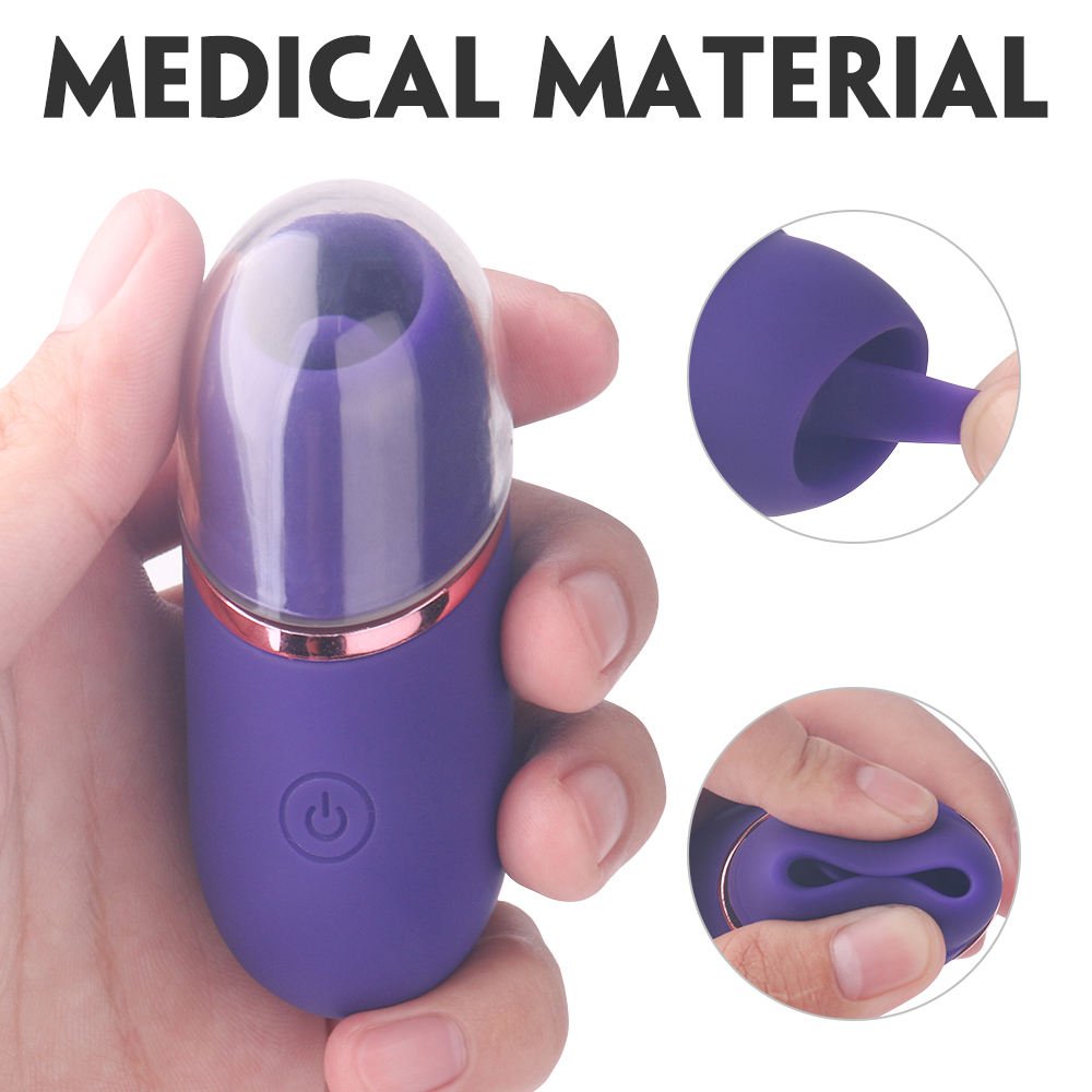Clitoris Stimulator Vibrator Nipple Stimulator Licking Sucking Tongue Vibrator Sex Toys - Lovetoys wholesales shop