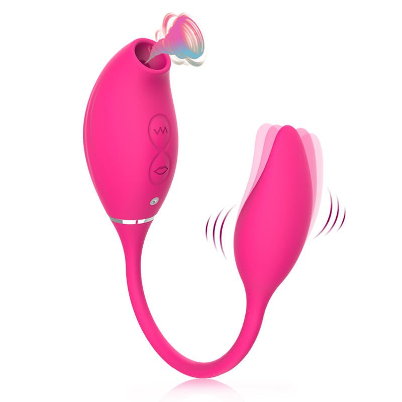 Clitoris Sucker Stimulator Vibrating Love Egg 2 in 1 Sex Toys Vibrator - Lovetoys wholesales shop