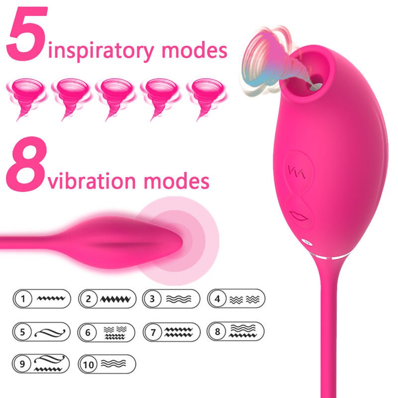 Clitoris Sucker Stimulator Vibrating Love Egg 2 in 1 Sex Toys Vibrator - Lovetoys wholesales shop