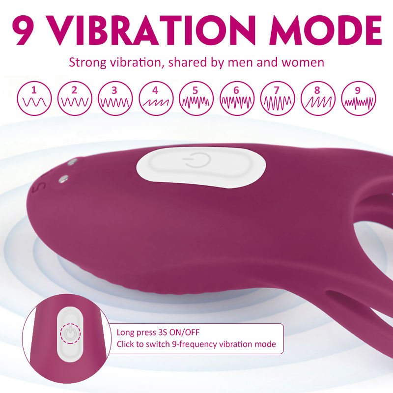 Cock Ring Couple Sex Toy Clitoral Stimulation Passion Vibrator Ring for Male - Lovetoys wholesales shop