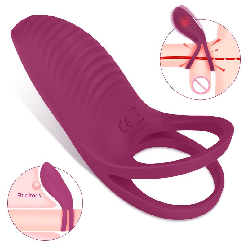Cock Ring Couple Sex Toy Clitoral Stimulation Passion Vibrator Ring for Male - Lovetoys wholesales shop