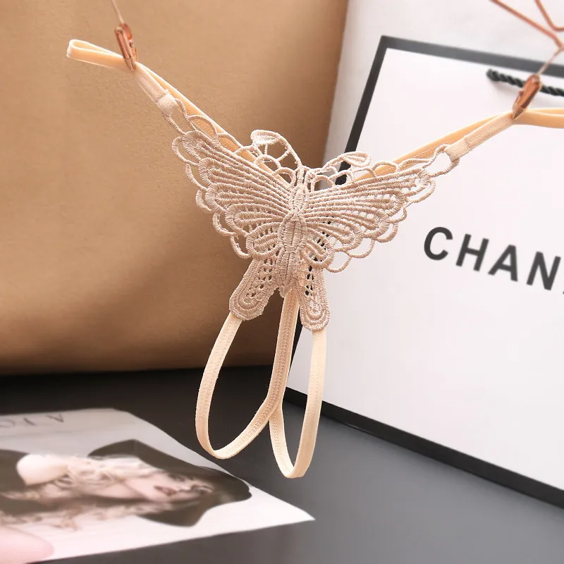 Women Fashion Sexy Hollow Butterfly Embroidery Low Waist Sexy Underwear