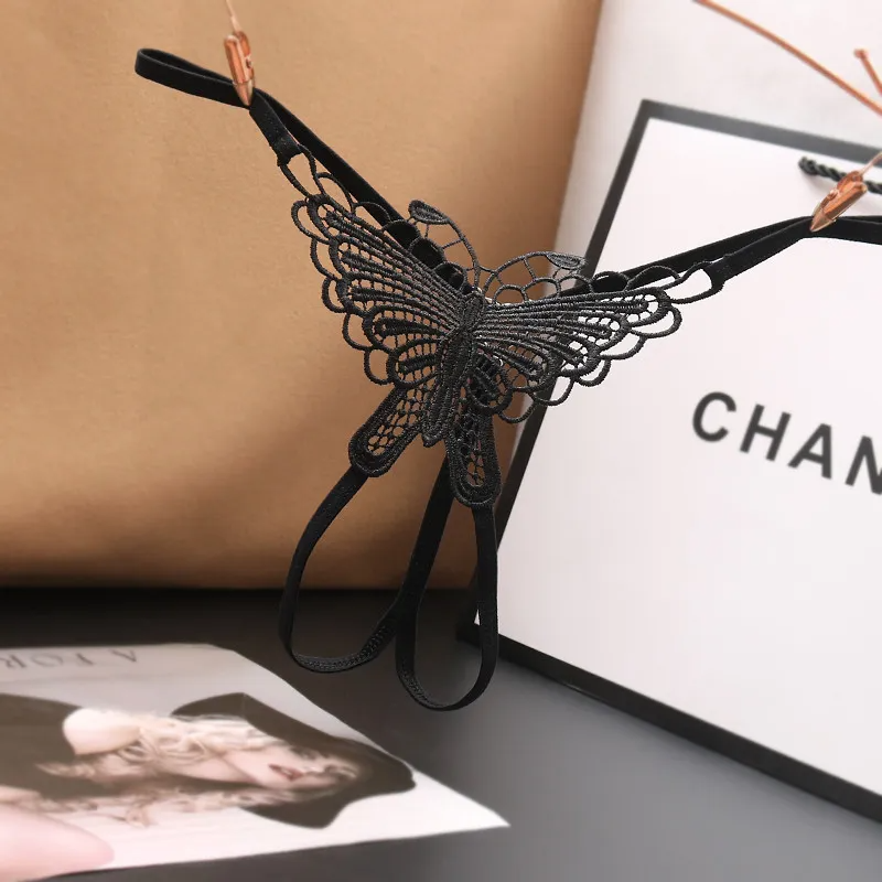 Women Fashion Sexy Hollow Butterfly Embroidery Low Waist Sexy Underwear