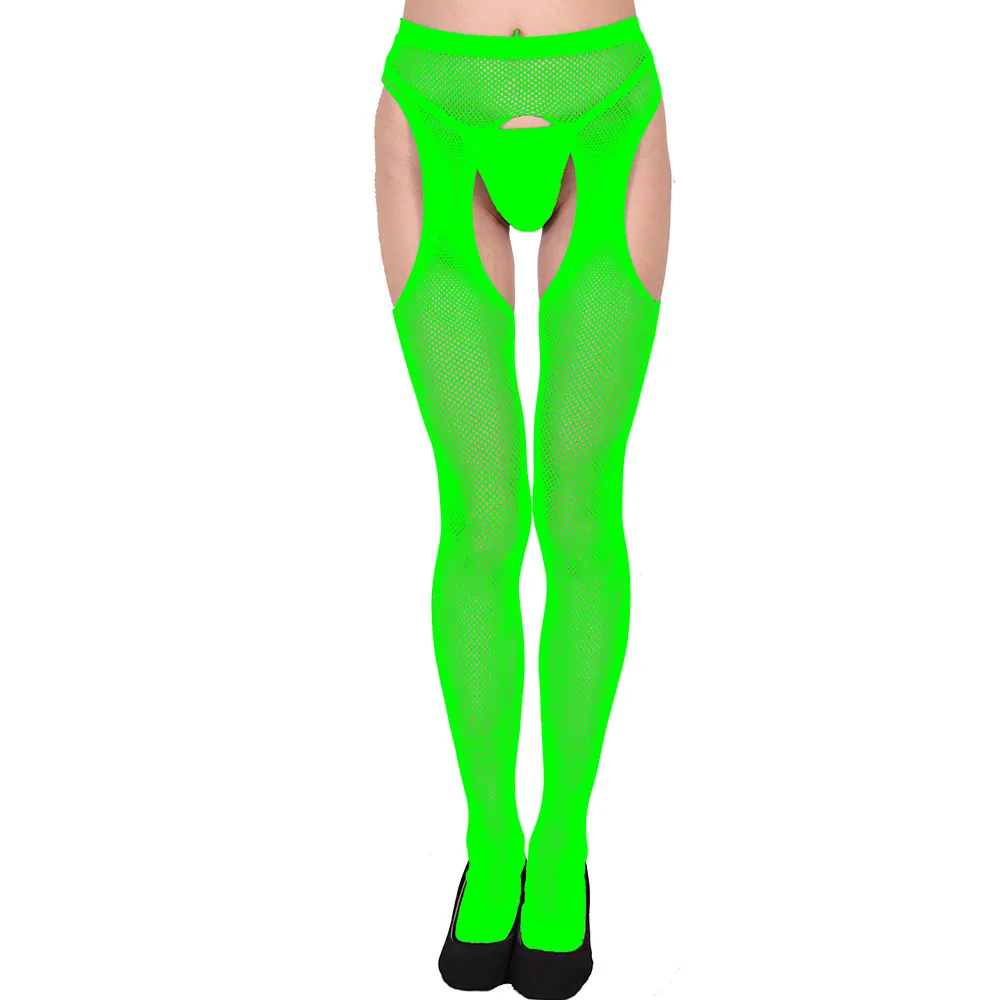 Female Fashion Open File Sexy Hollow Net Tights One-Piece Stockings