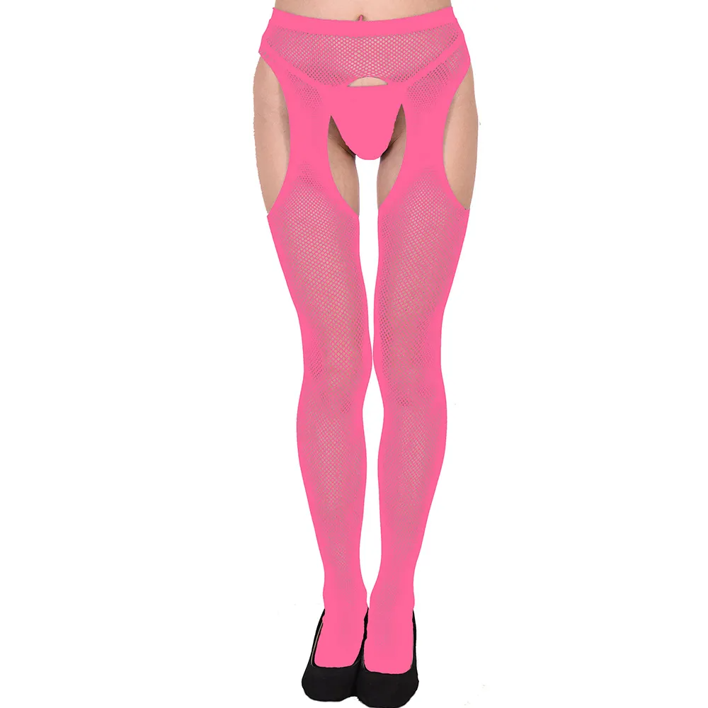 Female Fashion Open File Sexy Hollow Net Tights One-Piece Stockings