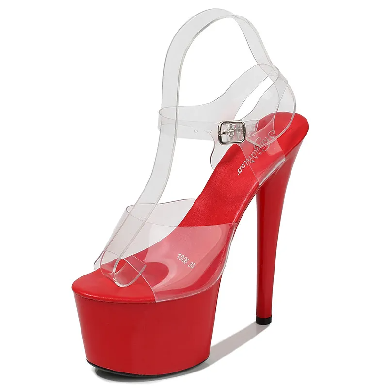 High Heeled Transparent Waterproof Platform Sandals