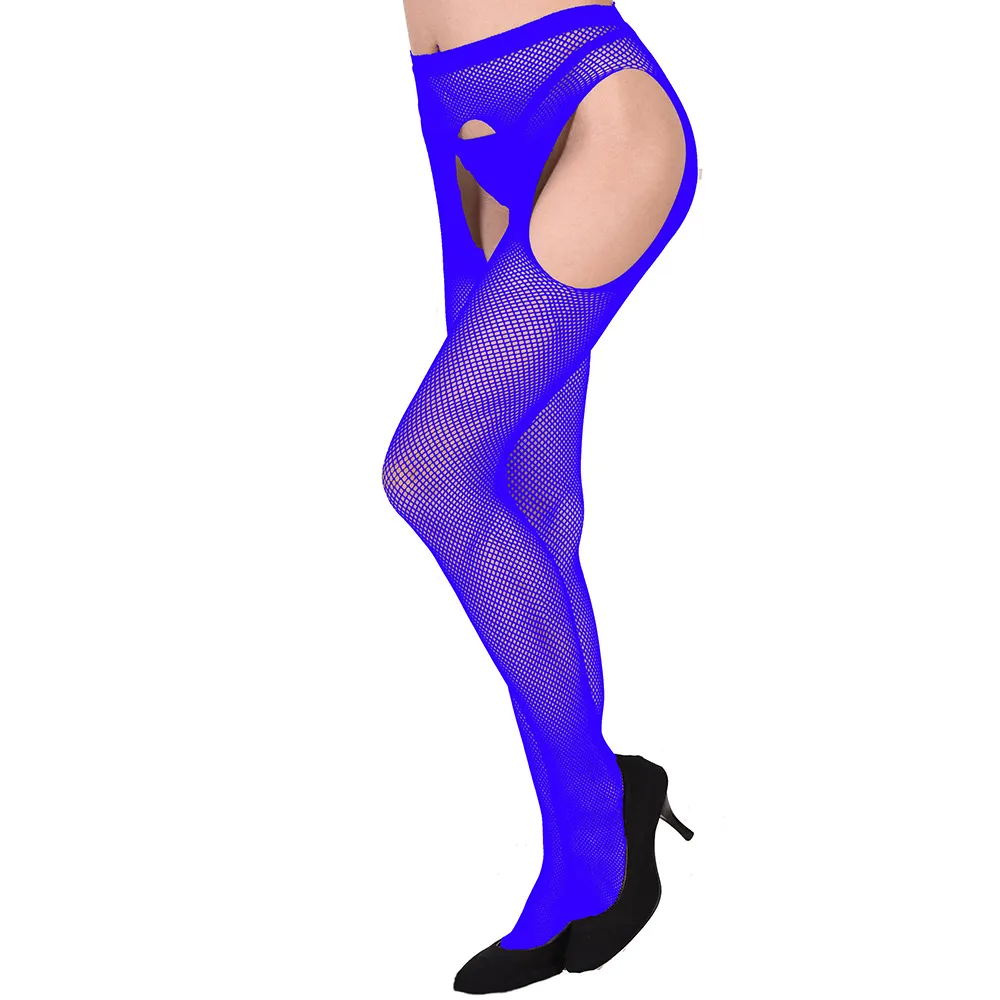 Female Fashion Open File Sexy Hollow Net Tights One-Piece Stockings