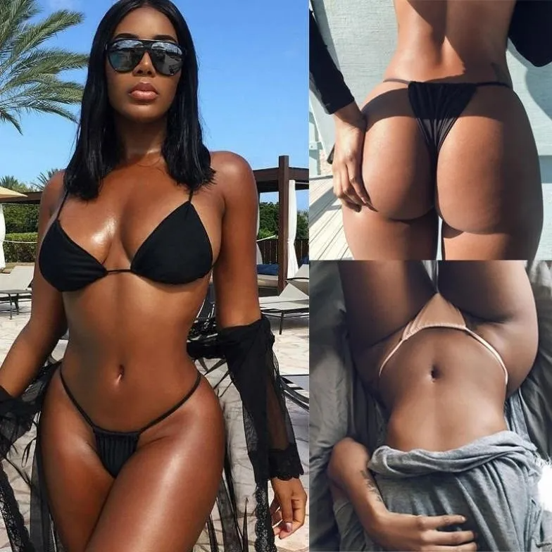 Women Fashion Sexy Strap Stretch Bikini Swimsuit Set