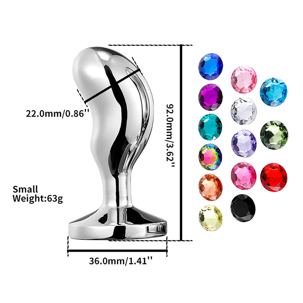 MW-X1656 Anal Sex Toys Metal Diamond Prostate Butt Plug