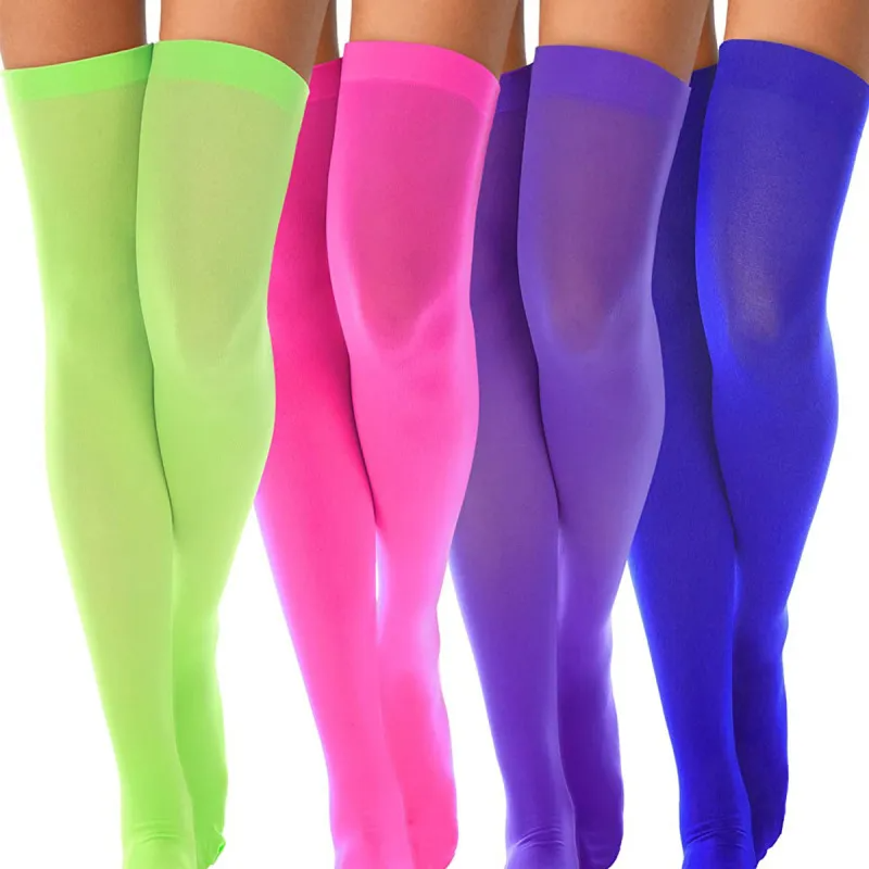 Women Fashion Sexy Solid Color High Knee Socks