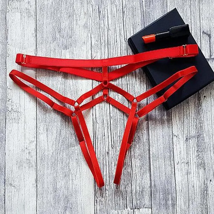 Women Sexy Solid Color Low Waist Thong