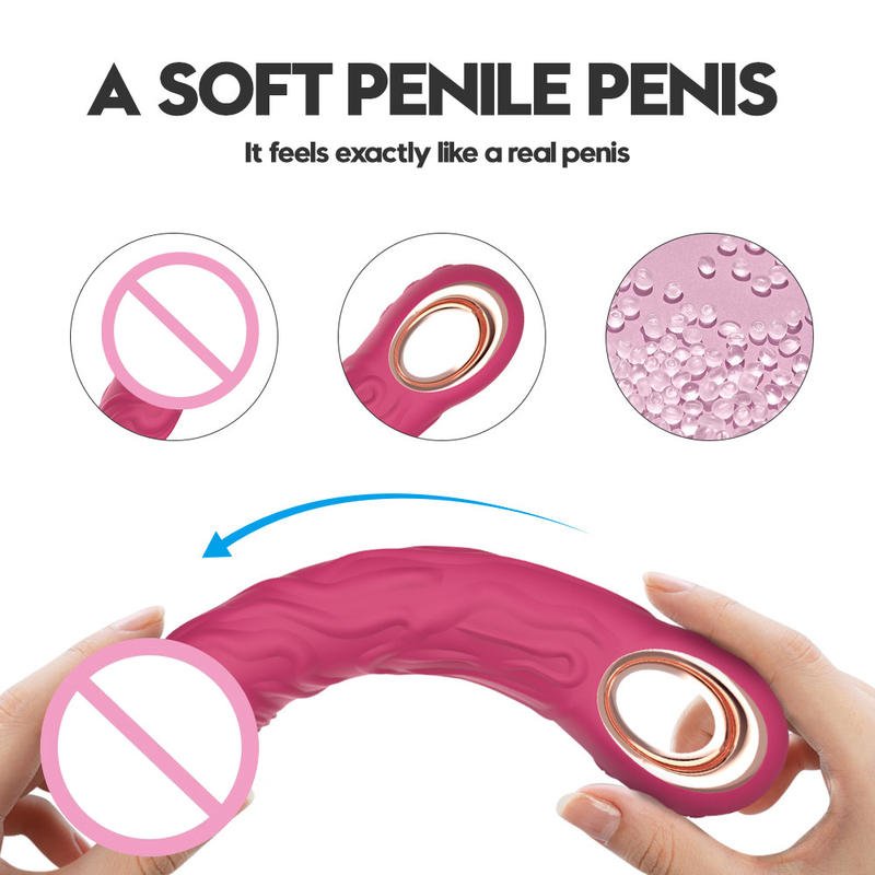 Dildo Simulation Vibrator Soft Penile Penis 10 Frequency Female Masturbation Vibrator - Lovetoys wholesales shop
