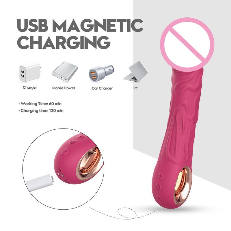 Dildo Simulation Vibrator Soft Penile Penis 10 Frequency Female Masturbation Vibrator - Lovetoys wholesales shop