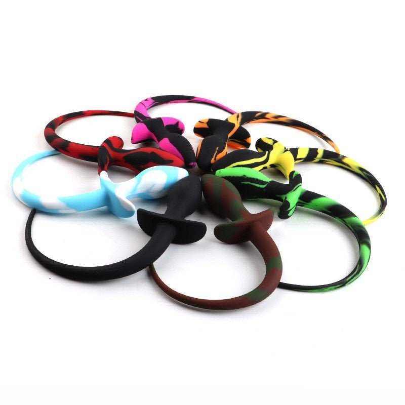 Dog Tail Silicone Butt Plug - Double Color - Lovetoys wholesales shop