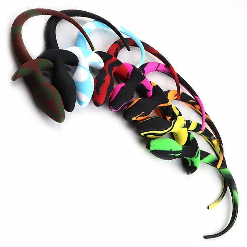 Dog Tail Silicone Butt Plug - Double Color - Lovetoys wholesales shop