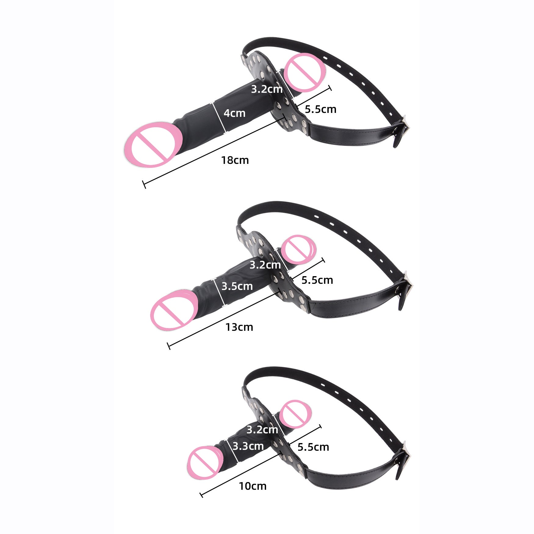 Double - Cock Dildo Penis Mouth Gag - Lovetoys wholesales shop