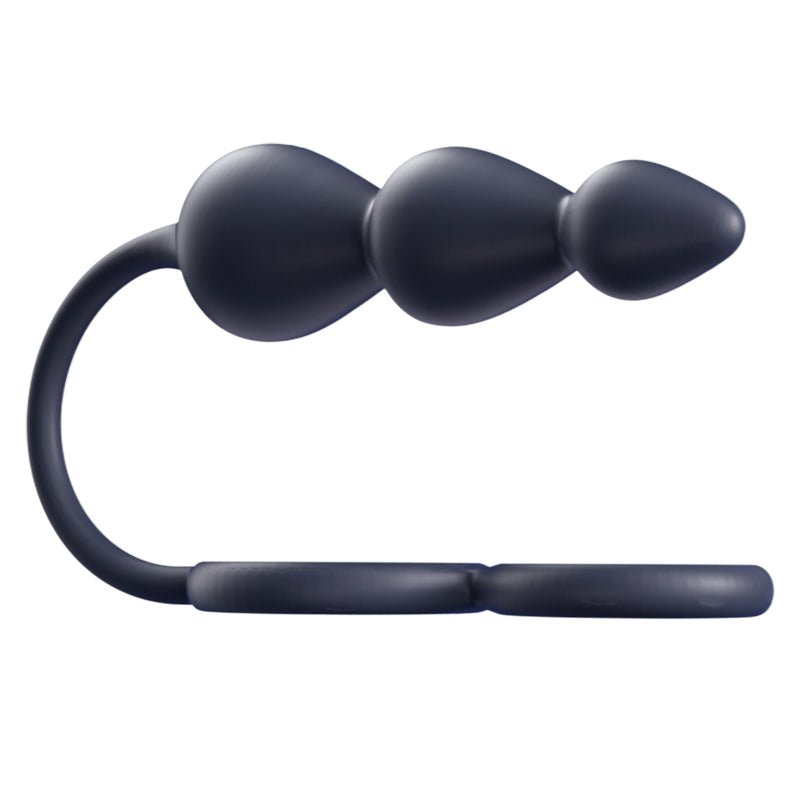 Double Cock Ring Anal Beads - Lovetoys wholesales shop