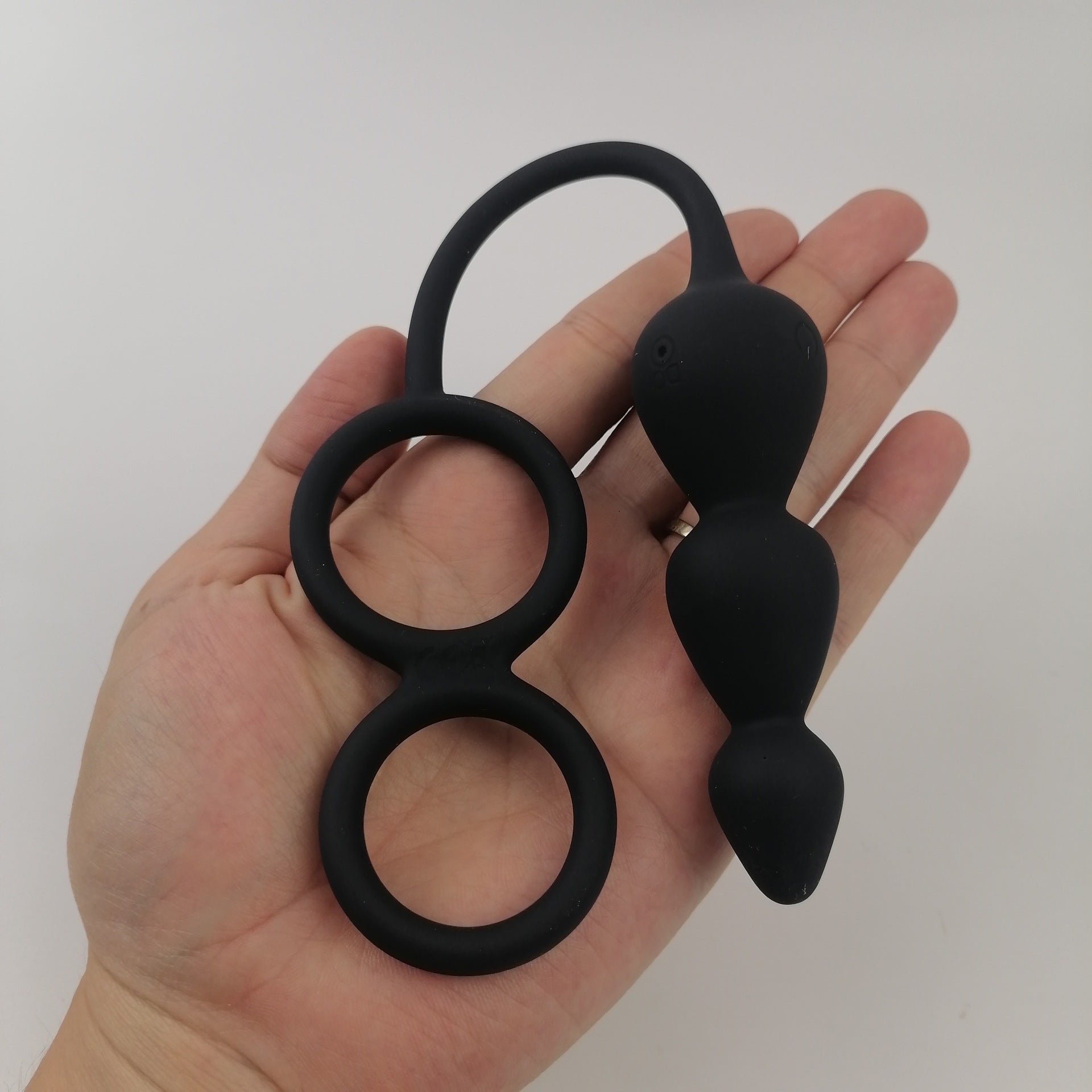 Double Cock Ring Anal Beads - Lovetoys wholesales shop