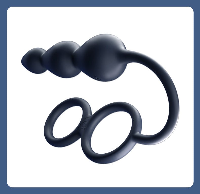 Double Cock Ring Anal Beads - Lovetoys wholesales shop