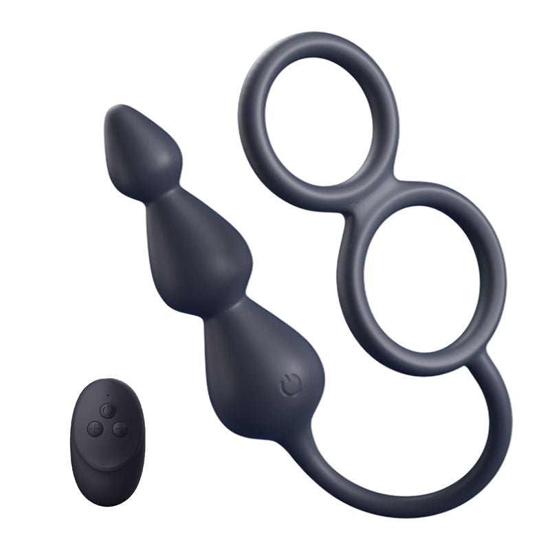 Double Cock Ring Anal Beads - Lovetoys wholesales shop