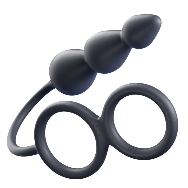 Double Cock Ring Anal Beads - Lovetoys wholesales shop
