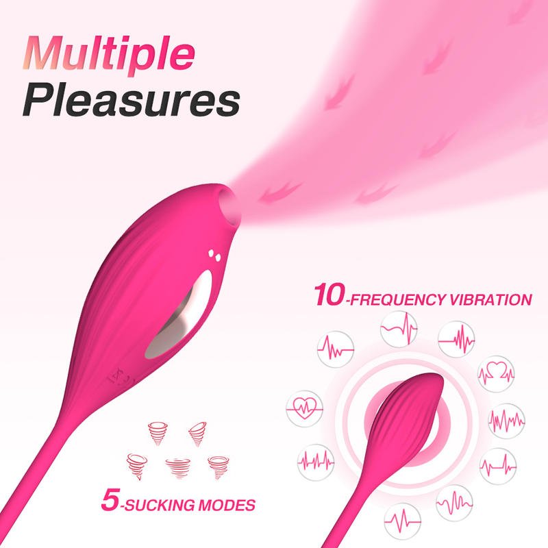 Double Headed Silicone Female Masturbation Clitoral Stimulus Sucking Vibrator - Lovetoys wholesales shop