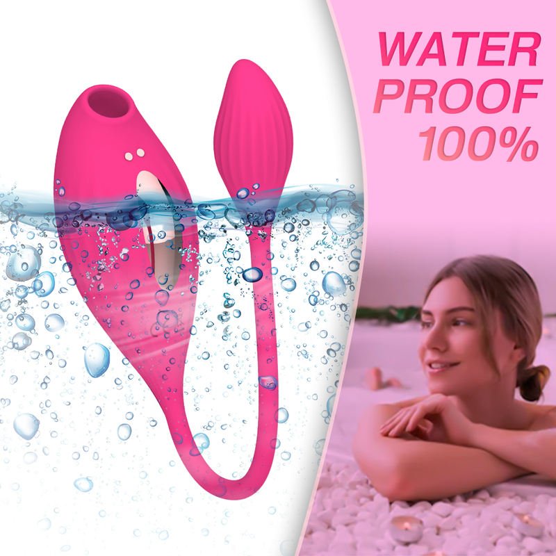 Double Headed Silicone Female Masturbation Clitoral Stimulus Sucking Vibrator - Lovetoys wholesales shop