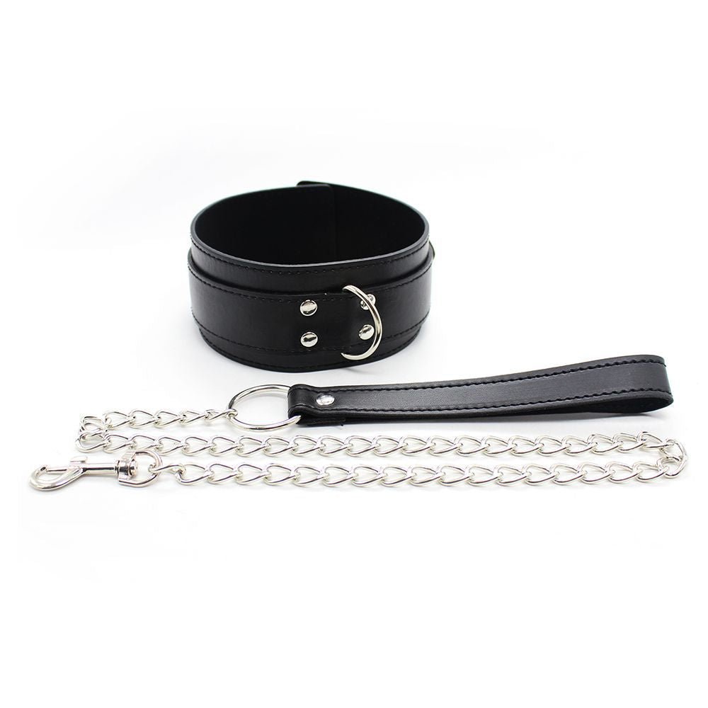 Double Pins Buckle Collar with One D - Ring - Lovetoys wholesales shop