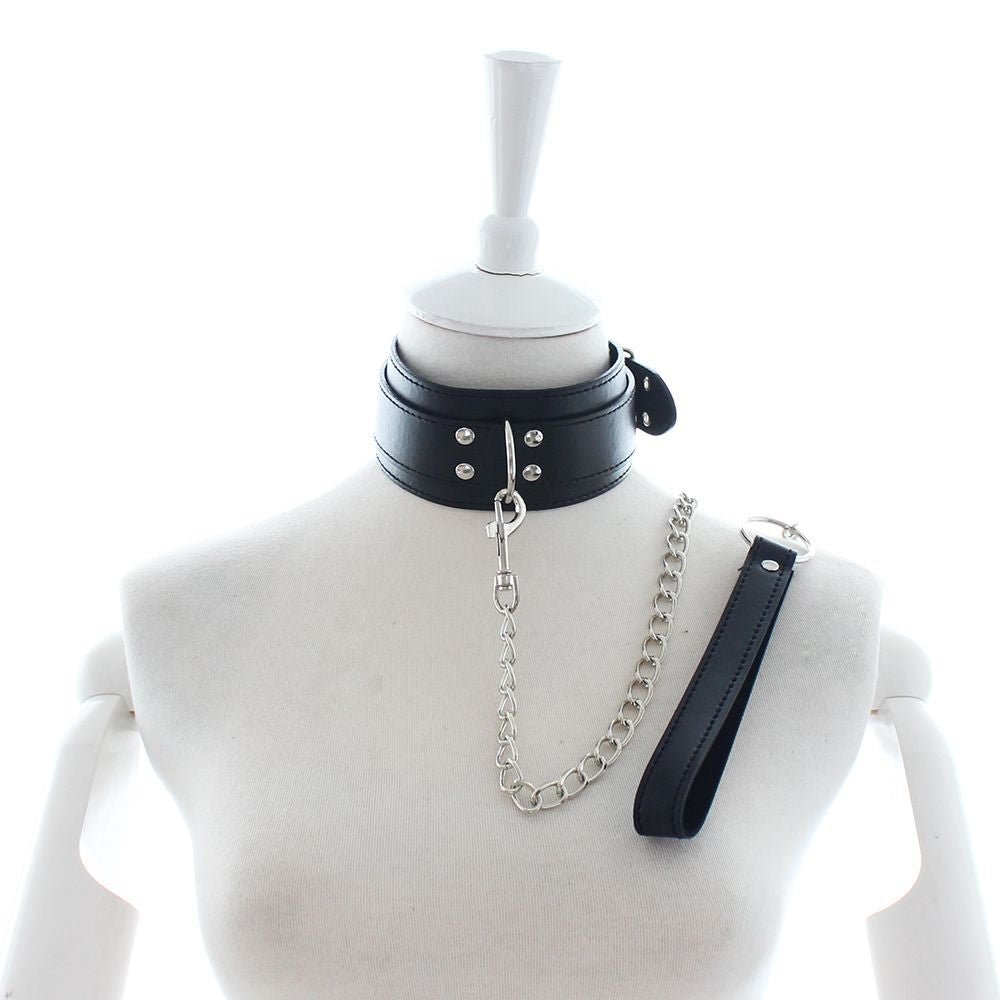 Double Pins Buckle Collar with One D - Ring - Lovetoys wholesales shop
