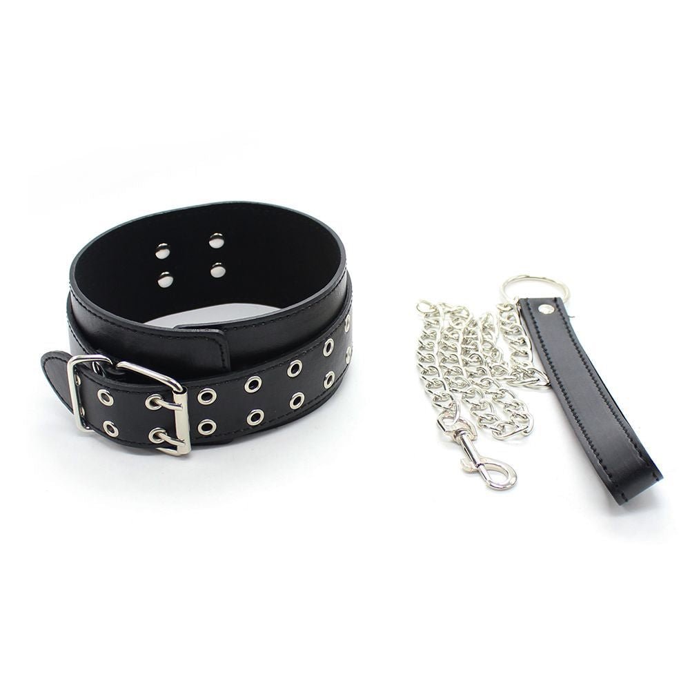 Double Pins Buckle Collar with One D - Ring - Lovetoys wholesales shop