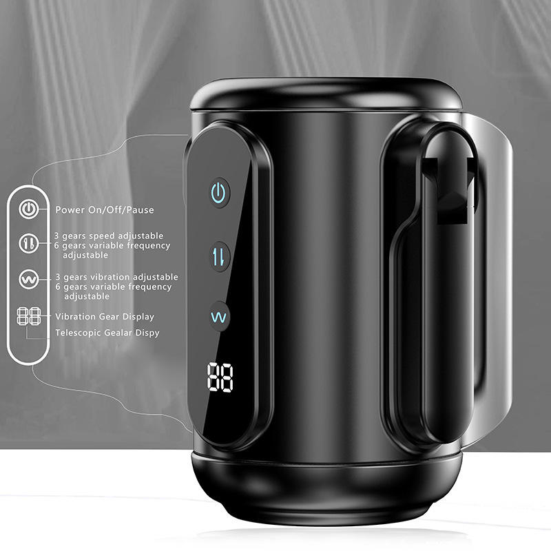 Dual - handle Airplane Cup Automatic Male Telescopic Vibration Masturbator Adult Sex Toy - Lovetoys wholesales shop