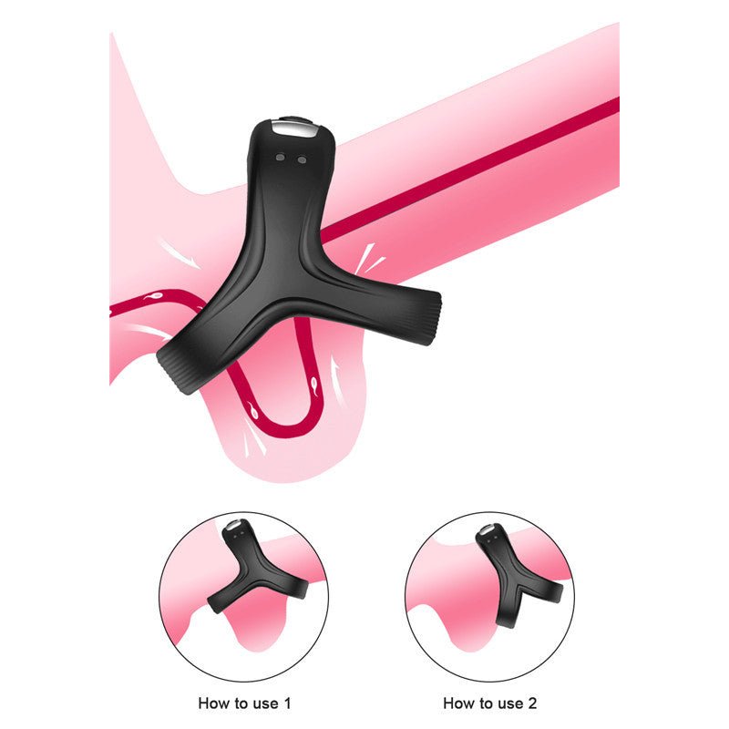 Dual Ring Vibrating Cock Ring - Lovetoys wholesales shop
