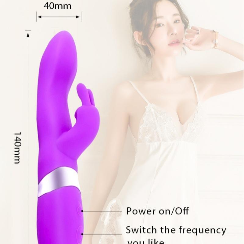Dual Vibration Female Vagina Clitoris Silicone Rabbit Vibrators Sex Toys - Lovetoys wholesales shop